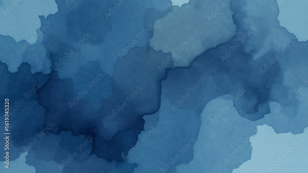 Obraz premium Photo of blue watercolor paint wash texture background