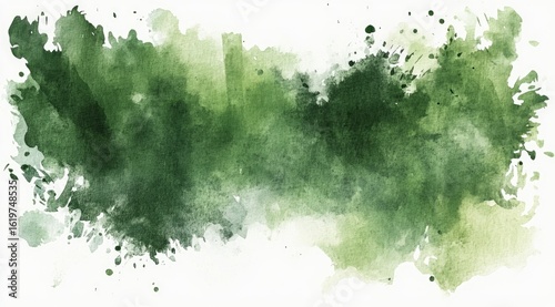 Abstract watercolor wash of shades of green (1)