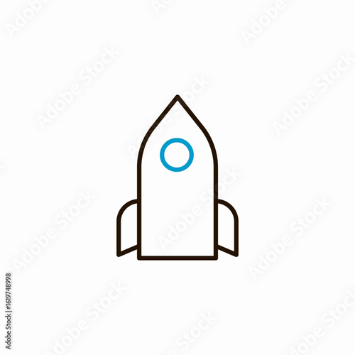 rocket booster icon sign vector