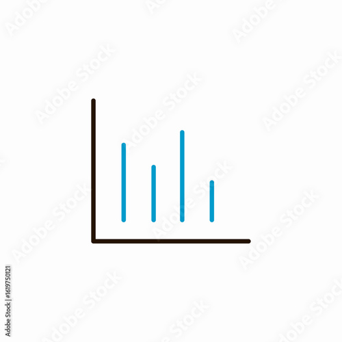 statistics graph icon sign vector