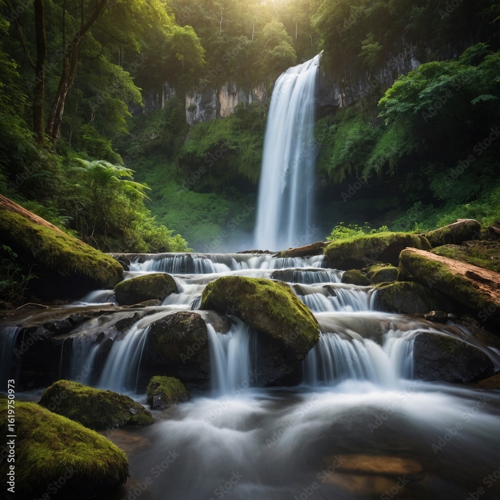 Fototapeta premium waterfall in the forest