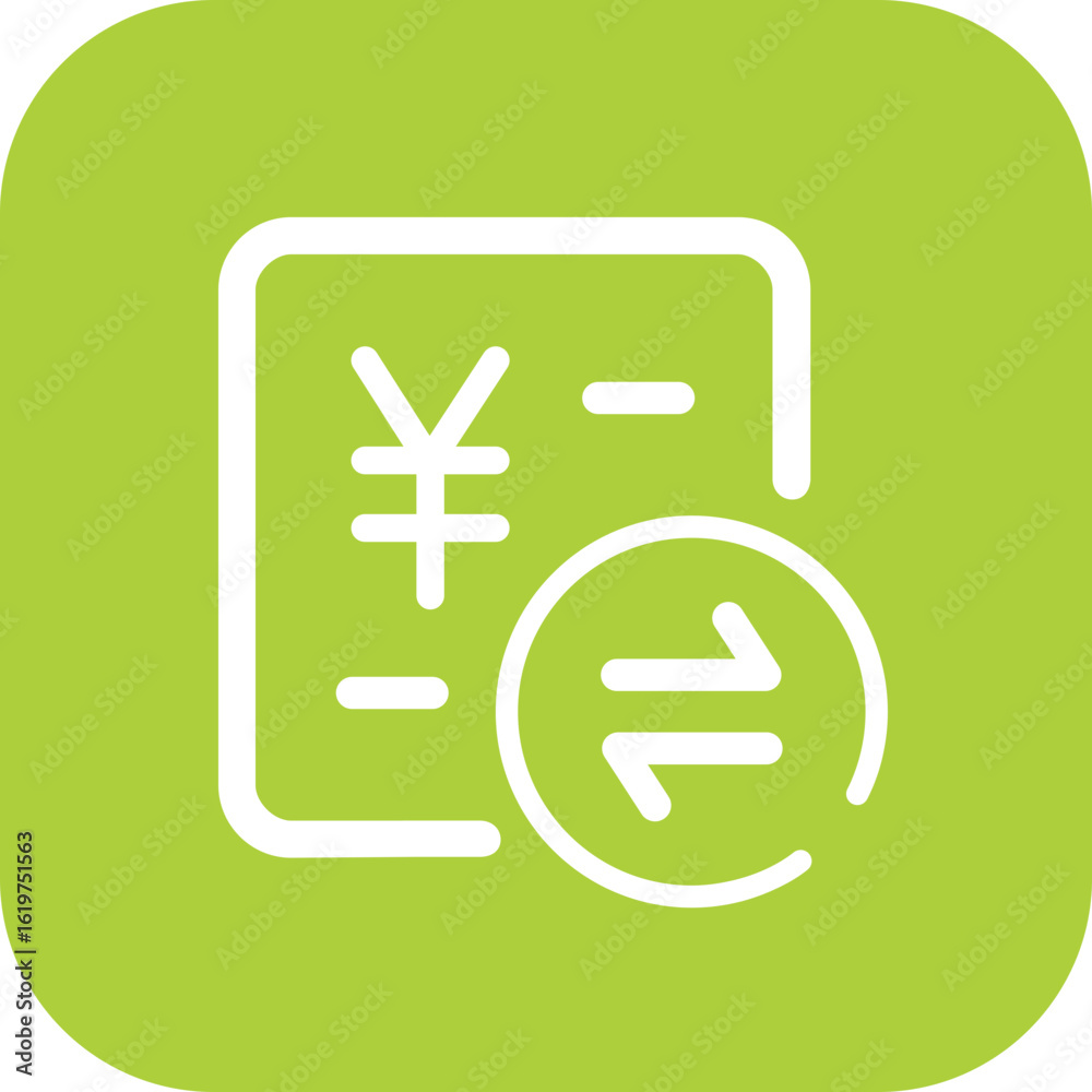 Fototapeta premium Green abstract document icon with leaf drawing ecology