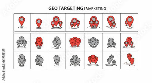 Dynamic geo targeting marketing icons for location based advertising campaigns and promotion tools