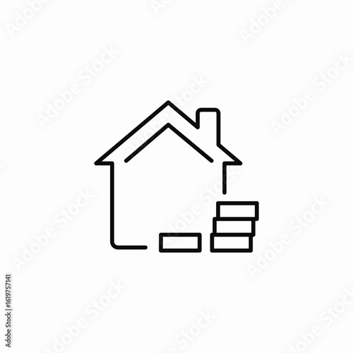 home cost icon sign vector