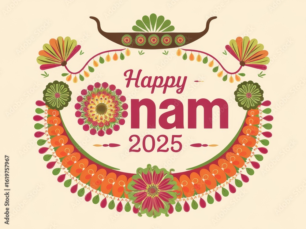 Obraz premium Onam Celebration Post