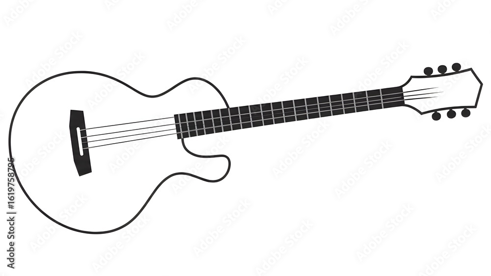 Fototapeta premium guitar isolated on white