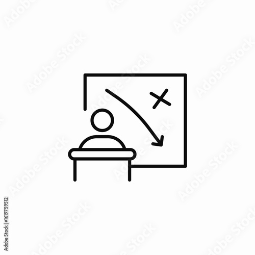 strategy plan presentation icon sign vector