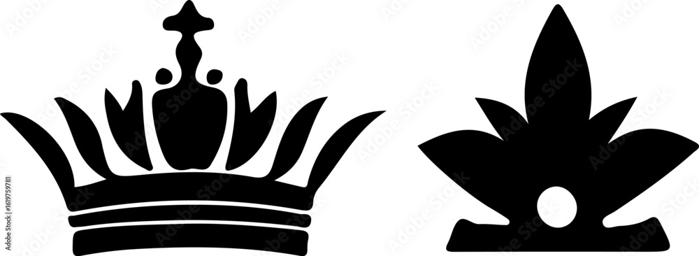 Fototapeta premium various crown silhouettes,