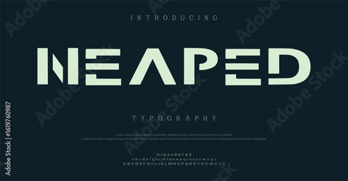 Neaped minimalist serif fonts decorative wedding vintage retro logos. Minimal luxury font alphabet logo. Vector illustration