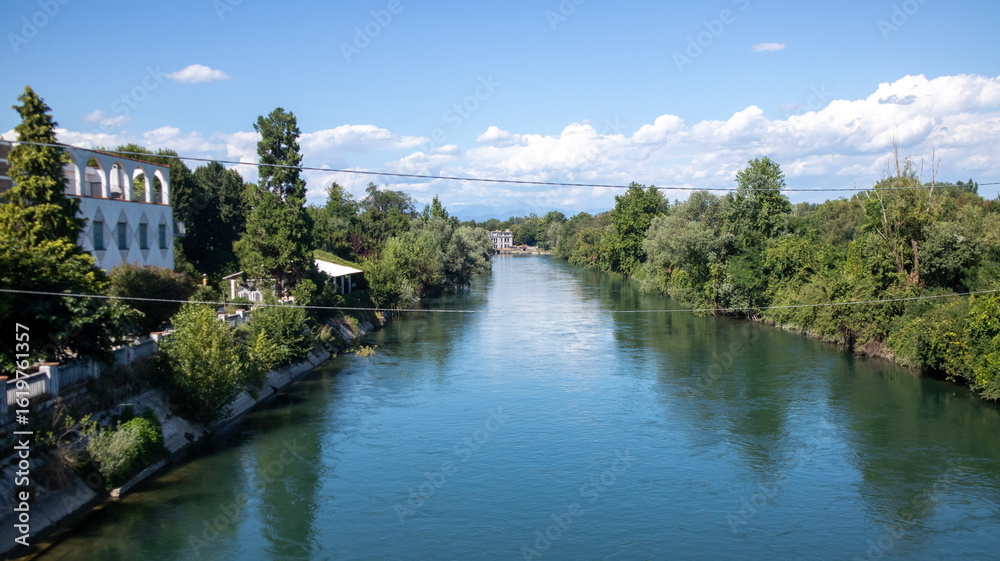 Fototapeta premium Muzza River in Cassano d'Adda, Lombardy, Italy