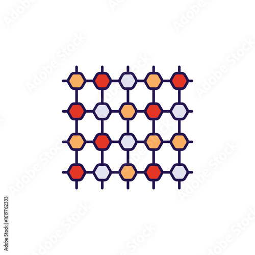 Smart Material icon design with white background stock illustration