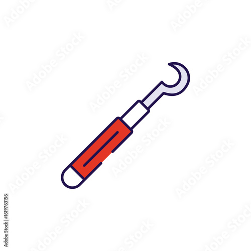 Probe icon design with white background stock illustration