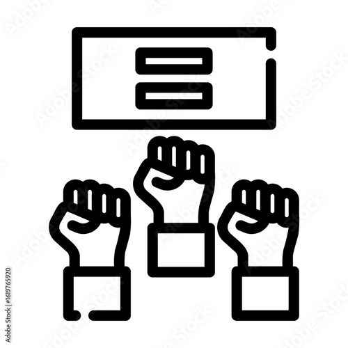 protest Line Icon