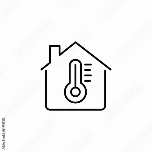 house temperature icon sign vector