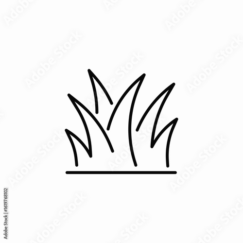 plant grass icon sign vector