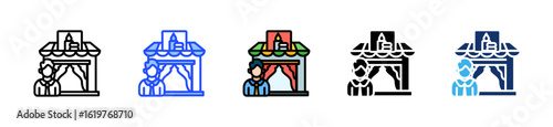 Spa Owner Icon Collection With Multiple Styles
