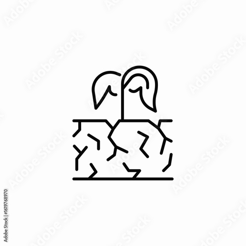 soil erosion icon sign vector