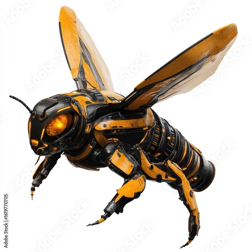 Cybernetic Bee: Futuristic Insect Design Concept