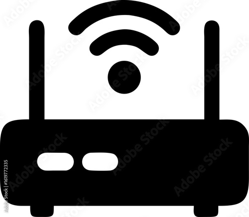Modern Digital Wi-Fi Symbol – Home Office & Smart Device Hub


