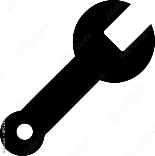 Modern Spanner Vector – Industrial, Mechanic & Construction Element



