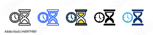 Hourglass Icon Collection With Multiple Styles