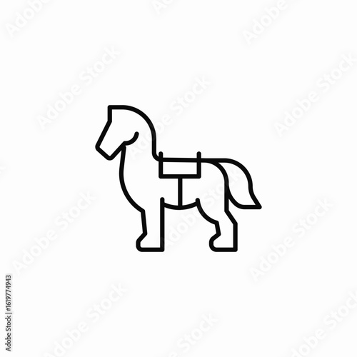 animal horse icon sign vector