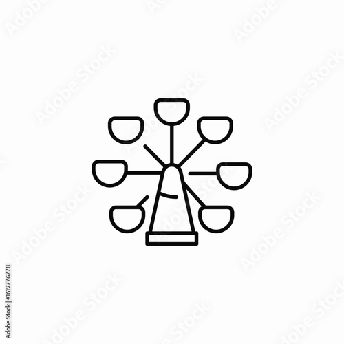 ferris wheel icon sign vector