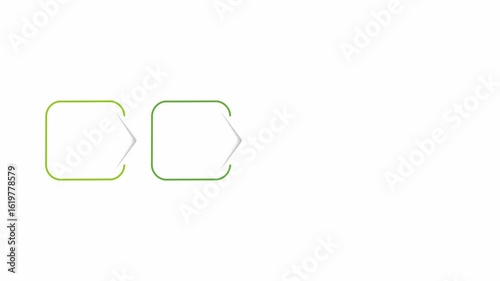 animated video of business infographics  multicolor shape 4, 5 and 6 steps for workflow, presentation, 4k animation