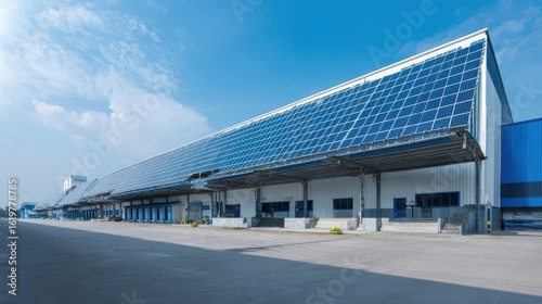 Wallpaper Mural Elegant photo of modern office building with solar panel. Torontodigital.ca