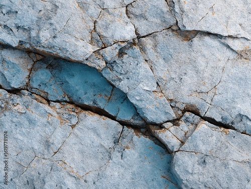Top view granite rocks showing speckled tones and cracks throughout.