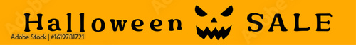 Halloween SALE　バナー　オレンジ