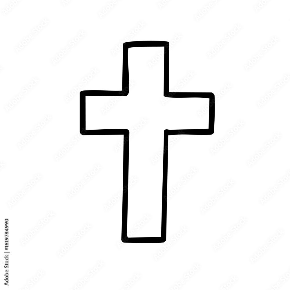 Obraz premium 十字架 線画