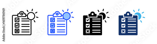 Morning Routine Icon Collection With Multiple Styles