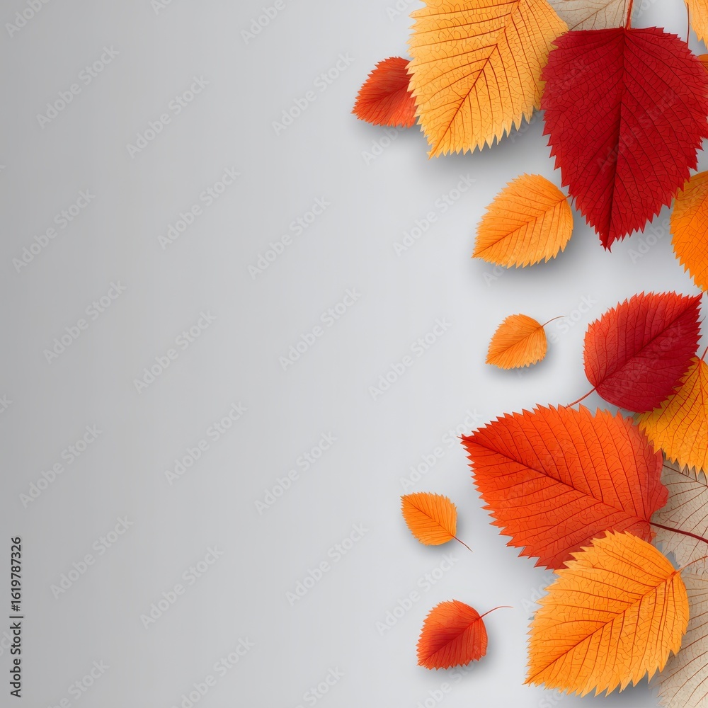 Fototapeta premium A Beautiful Autumn Scene with Vibrant Foliage, Colorful Leaves, and a Serene Natural Landscape