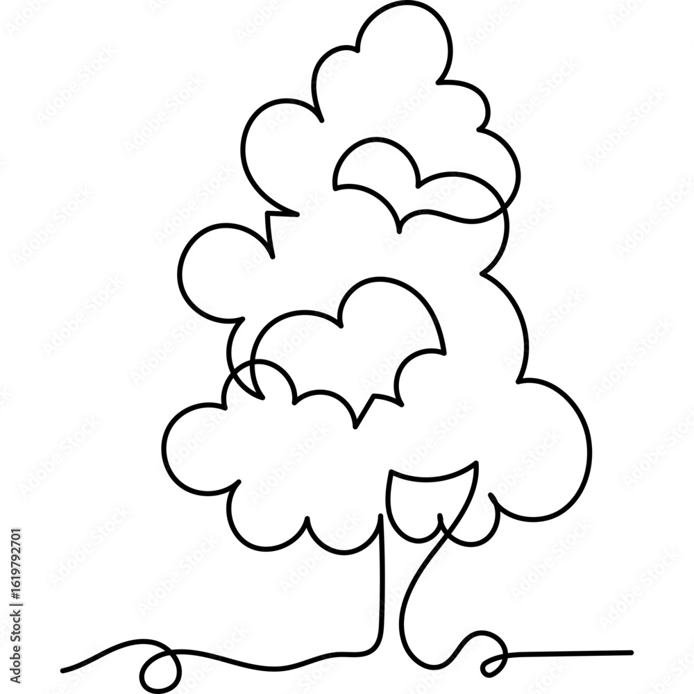 Fototapeta premium Tree Line Art