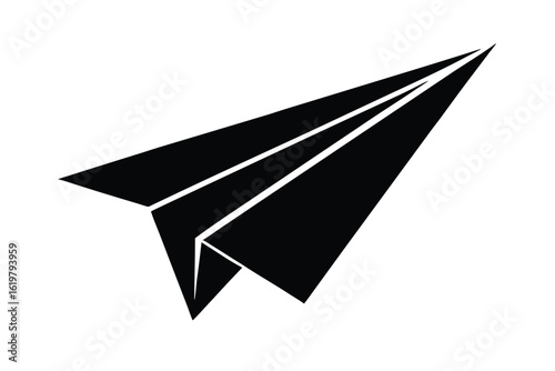paper plane vector icon silhouette