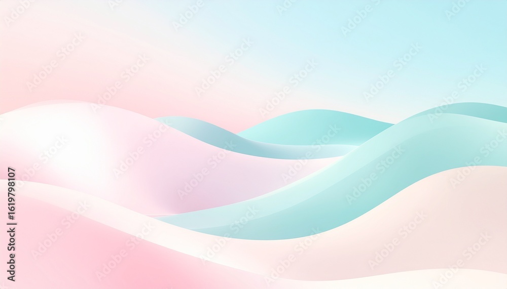 Fototapeta premium Pastel abstract background with soft flowing curves