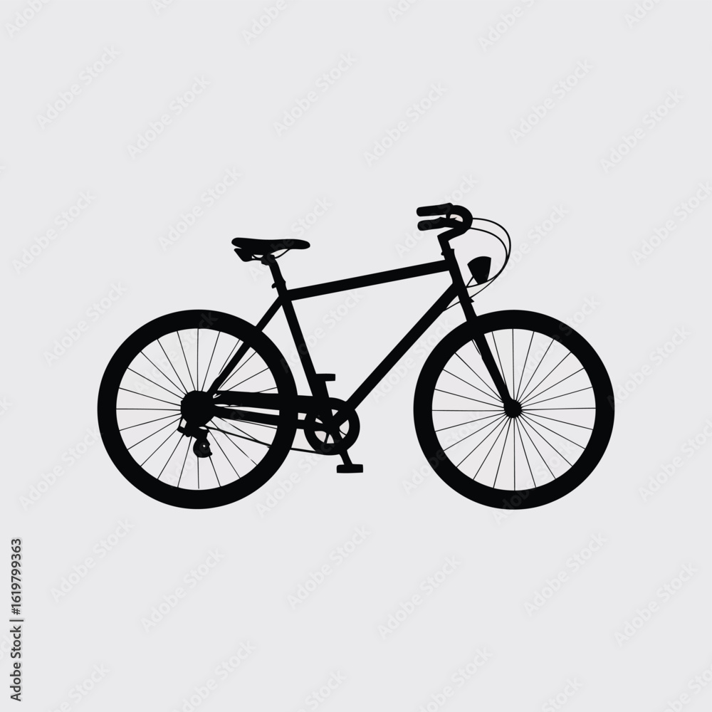 Fototapeta premium Vector illustration of Bicycle Silhouette: A Classic Cycling Icon
