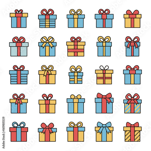 A generous assortment of beautifully wrapped gift boxes ready for celebration and joyful occasions