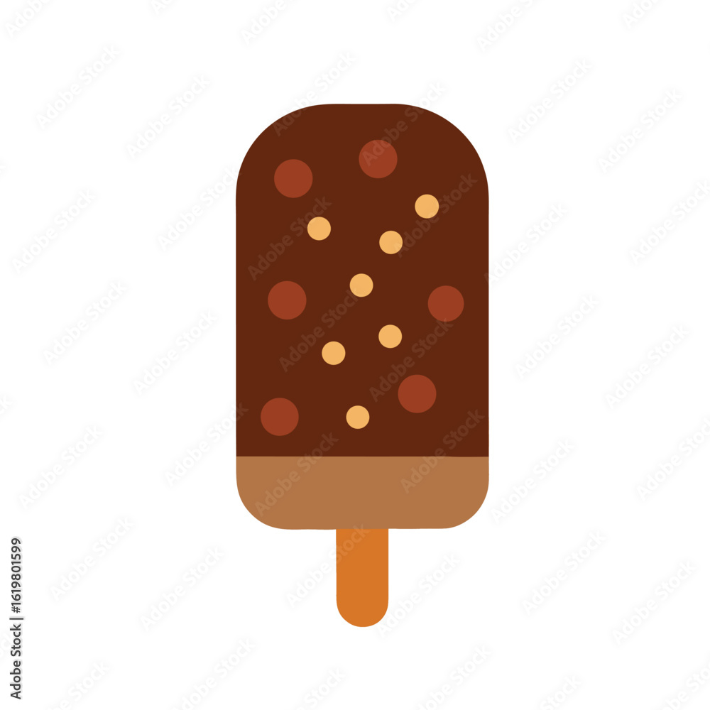 Obraz premium chocolate ice cream isolated