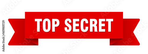 top secret ribbon isolated on transparent background. top secret ribbon