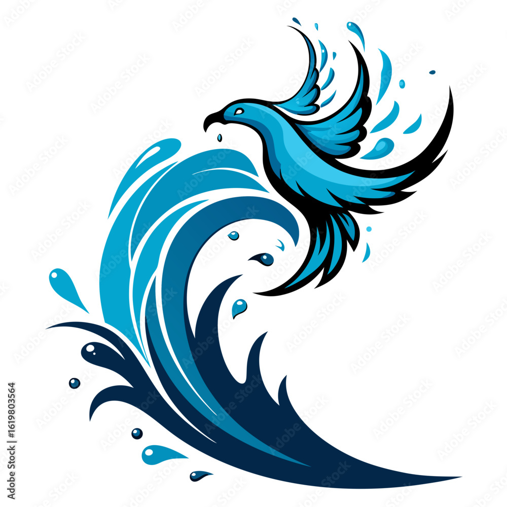 Fototapeta premium vector illustration of a bird