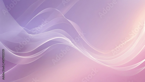 Wallpaper Mural Ethereal Abstract Background with Flowing Translucent Waves in Lavender to Peach Gradient, Soft Glow and Smoky Highlights, Minimalist Dreamlike Style with Serene Atmospheric Composition Torontodigital.ca