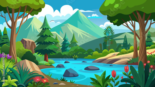 tropical landscape with tropical island