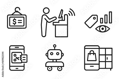 Modern retail technology enhances shopping experience through self-service and automation in stores