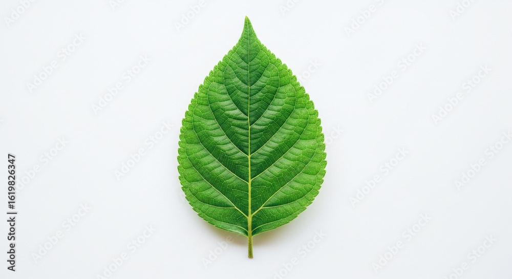 Fototapeta premium green leaf isolated on white background