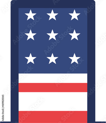Uncle sam top hat patriotic usa flag symbol