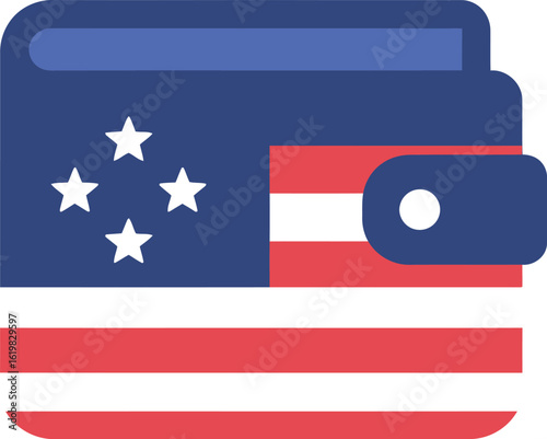 Free Download Us flag wallet finance patriotism money icon - GFXLoad