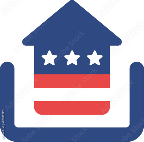 Usa voting ballot box icon