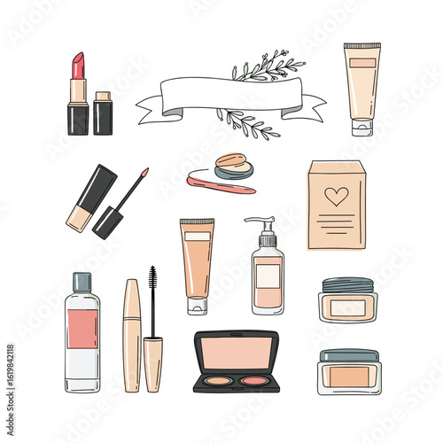 Discover a curated collection of essential beauty products for a flawless makeup routine enhancing natural radiance and sophistication